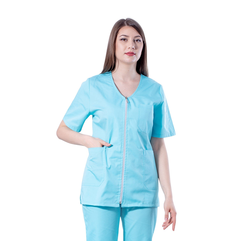 Bluza medicala cu fermoar Laura | Inotex.ro